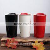 12oz Double Wall Ceramic Traveler, 12 fl oz , Ceramic Mug thumbnail-1