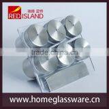 NEW Kitchen Bottle Spice Rack W 6 Glass Jar Bottles SET thumbnail-2