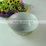 Chaozhou Supplier Stocked White Porcelain Rice Bowls With Gold Line Decal Household Bowls thumbnail-2