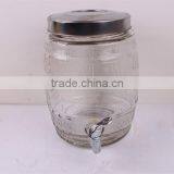 Transparent Glass Barrel With Faucet thumbnail-1