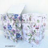 Fashion Folding Paper Laundry Basket With Lid thumbnail-2