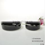 Black Glass Ashtray thumbnail-1