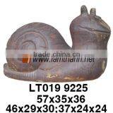 Garden Ornament Earthy High Fired Vietnam Ceramic Snail Statue thumbnail-1