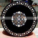 Mother Of Pearl Marble Inlay Table Top Pietra Dura Table Top thumbnail-1