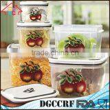 NBRSC 5 PCS Plastic Vacuum Food Storage Container in Square Shape Easy Storage Food Container thumbnail-4