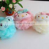 2017 Cheap Colorful Novelty Cartoon Baby Bath Sponge Shower Ball Wholesale Bath Sponge Shower Puff thumbnail-1