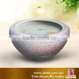 Modern Porcelain Handpainted Pink Glazed Imported Aquarium Fish Tank for Outdoor Decoration thumbnail-1