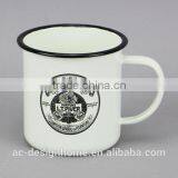 ENAMEL IRON STORAGE CUP W/HANDLE thumbnail-1