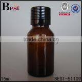 15ml Amber Round Shape Glass Bottle for Essential Oils Glass Vial Small Glass Bottles With Cap Hot Sale thumbnail-1