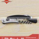 Black Plastic Corkscrew Wine Opener With Knife thumbnail-2