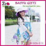 New Fashion Floral Print Silk Chiffon Towel Wholesale,Thin Chiffon Scarf Beach Towels ,summer Trendy Chiffon thumbnail-3