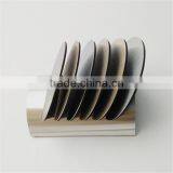 Set of 6pcs Stainless Steel Tabletop Display Silver Round Cup Coaster With Holder thumbnail-3