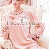Solid Comfotable Pink Girl Pajamas thumbnail-1
