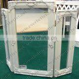Antique Folding Ornate Shaped Frame Triple Mirror thumbnail-1