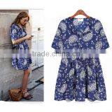 HD-D81 New Design OEM Factory Floral Women Summer Dresses/casual Dress thumbnail-1
