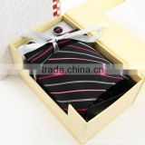 HD-TS46 100% silk woven necktie sets,custom neck tie with gift box