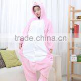 Coral Fleece Cartoon Adult Animal Jumpsuit Animal Pajamas Jumpsuit Pink Pig Design thumbnail-1