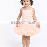 New Arrival Baby Summer Dress Rosettes Infant Toddler Dress One Piece Girls Party Dresses Designer thumbnail-4