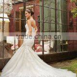 Newest White Tulle Lace Mermaid Wedding Dress Patterns thumbnail-3