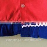New Design Wholesale Lovely Red Kids Clothes Baby Dress Pictures Frock Girls Baby Dress thumbnail-5
