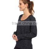 Women Round Collar Jumper Pullover Necklines Females Solid Color Fleece Sweatshirt thumbnail-1