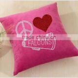Cheer Love Falcons Heat Transfer Rhinestones Cushion / Pillow Case thumbnail-1