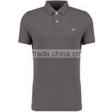 MGOO Fast Production Grey Plain Basic T Shirts Mens Solid Plain Polo Ribbed Neck thumbnail-2