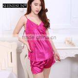 2017 Silk Pajamas Harness Sexy Night Skirt Sleepwear Home Clothes Sexy Underwear thumbnail-1