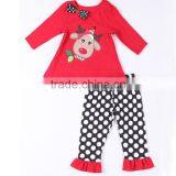 2015 Factory Direct Wholesale Kid Christmas Children's Boutique Ruffle Kid Clothes thumbnail-6