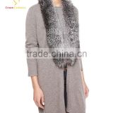 New Fashion Women Winter knitted Coat With Fur Collar
