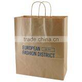 USA Made Natural Kraft Shopping Bag - Dimensions Are 13" x 6" x 15.8" and Comes With Your Logo. thumbnail-1