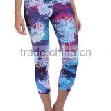 Sexy Capri Tights Cheap Colorful Leggings Women Flowery Leggings thumbnail-4
