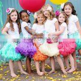 Persnickety Toddler Girls Ruffle Skirts Outfit Baby Girls Chiffon Pettiskirt With White Vest Set Tank Top Fluffy Pettiskirt thumbnail-5