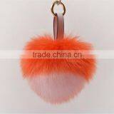 Faux Rabbit Fur Peach Heart Super Meng Cell Phone Bag Pendant Key Ring Keychain Special