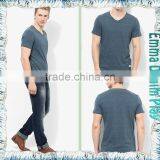 Wholesale Men's High Qualityn V Neck Combed Cotto Tee Shirts thumbnail-5