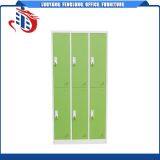 Вертикальные шестидверные стальные шкафчики для хранения с небольшими отделениями thumbnail-1