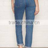 2017 Guangzhou Shandao Clothing Manufacturer Wholesale Autumn Female Latest Design Jeans Pants thumbnail-3