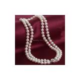 Fine Jewelry Double Strands White Freshwater Pearl Necklace