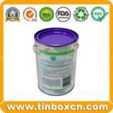 PVC Tinplate Bucket Transparent PET Tin Bucket With Clear Body thumbnail-3