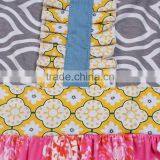 2017 Flutter Sleeve Patchwork Summer Dresses Baby Girls Dress Designs thumbnail-3