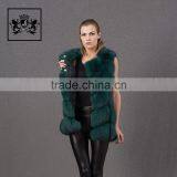 Factory Latest Fashion Coat Animal Fur Knitted Fox Fur Vest thumbnail-6