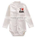 Sweet Heart Pattern Solid Color 100% Cotton Baby Romper With Long Sleeve thumbnail-4