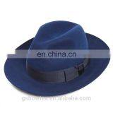 Hot Sell 100% Wool Felt Fedora Hats Wholesale Women With Black Bowknot thumbnail-1