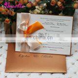 AEA030 Gold Color Ribbon With Envelope wholesale wedding invitations