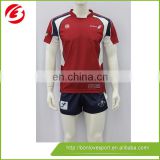 4XS~5XL Custom Red Rugby Shirt