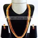 Gold Plated Laxmi Coin Jewellery-Indian Traditional Jewellery Set -Long Rani Haar Harem Necklace thumbnail-1