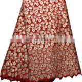 African French Lace With Sequins(FL210 Red ) thumbnail-1