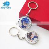 High Quality Zinc Alloy Metal Cartoon Round Shape Epoxy Logo Printing Keychain Custom Made Metal Keychains for Promotion thumbnail-4