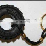 Tyre Silicone Keychains With Stianless Hook