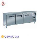Commercial Stainless Steel Double Doors Work Table Chiller thumbnail-5
